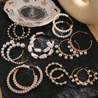 Novos Brincos de Pérola Geométrica Irregular Brincos de Pérola Moda Jóias Simples Vários Estilos Disponíveis