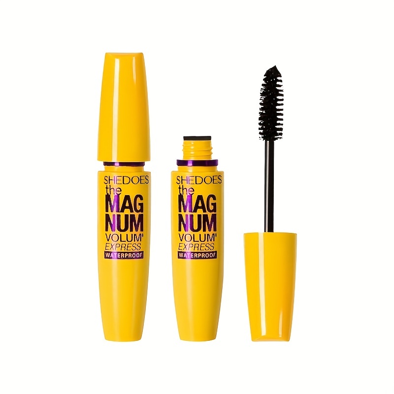 Rímel À Prova D'água De Longa Volume E Curvatura De Vison Cílios Postiços-Amarelo Natural ...