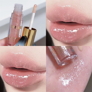 Pequeno Gelo Raspado Explosão flash Lábio Esmalte Espelho Rosto Orvalho Fino Brilho Labial Transparente em Oferta na Shopee