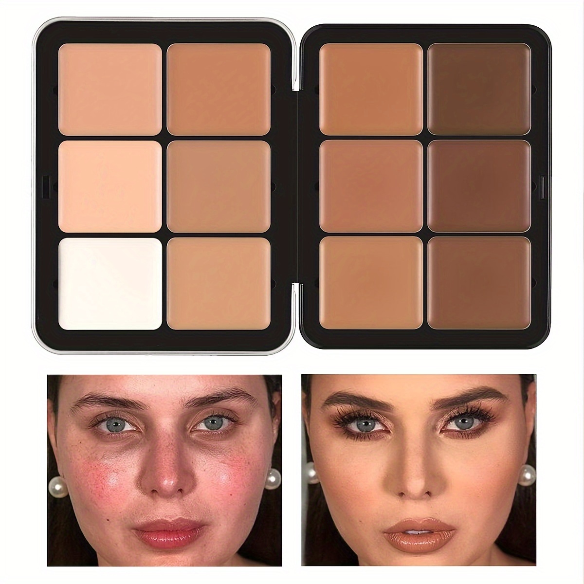 12 cores Facial corretivo destaque maquiagem creme paleta de maquiagem corretivo