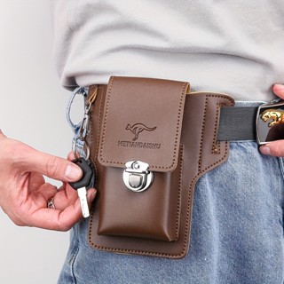 Bolsa de Couro para Máquina Bolsa de Cintura Bolsa de Couro Universal para Homens Bolsa de Couro para Celular de Cintura