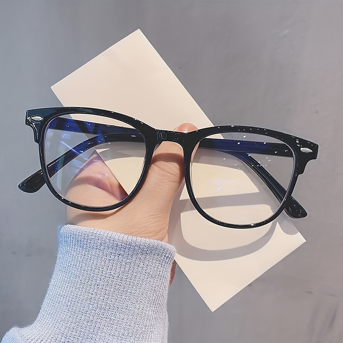 Óculos De Bloqueio De Luz Azul Lente Transparente Para Homens E Mulheres UV400 Proteção Ocular Uso Em Computador em Oferta na Shopee