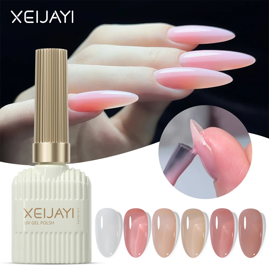 XEIJAYI 6Pcs 15Ml Conjunto De Esmaltes Em Gel Para Unhas Perfeito Molho De Esmalte De Ou Home & Salon Nail Art Diy , Natal E Ocasiões De Festa