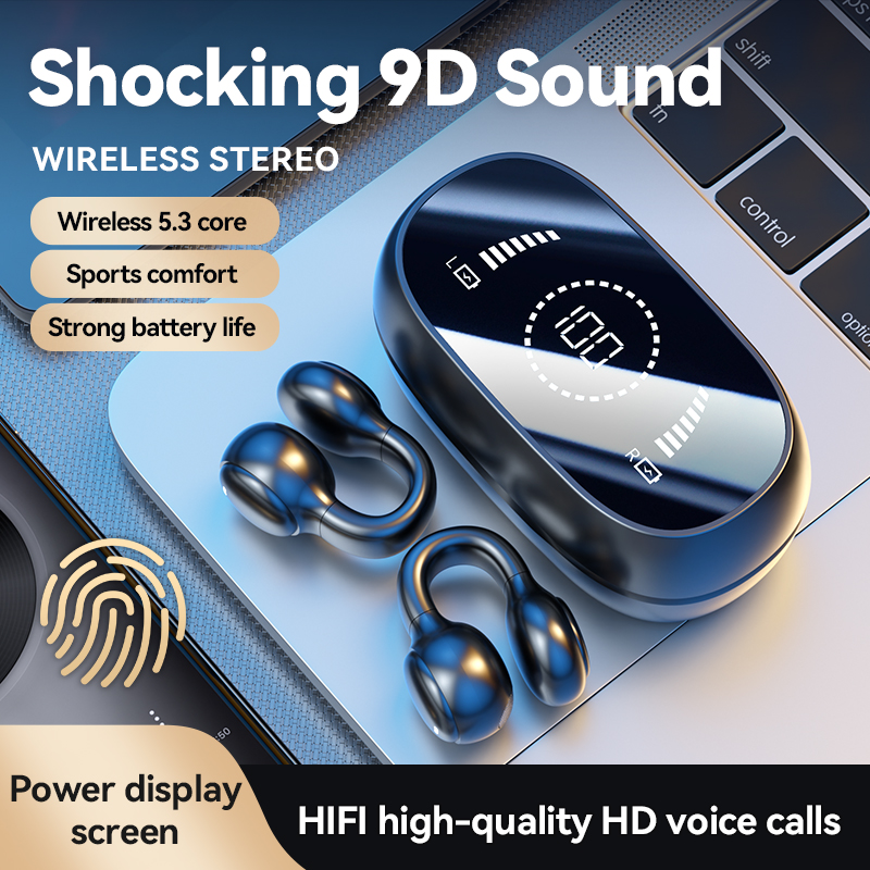Fones de Ouvido Sem Fio TWS 5.3 Bluetooth Estéreo com Toque Intra-Auriculares Baixo Esport...