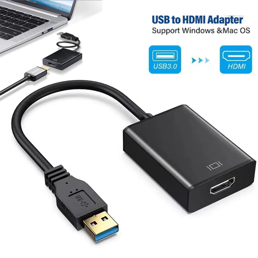 Adaptador USB Para HDMI Conversor De Placa De Vídeo Externa 1080P PC Laptop HDTV