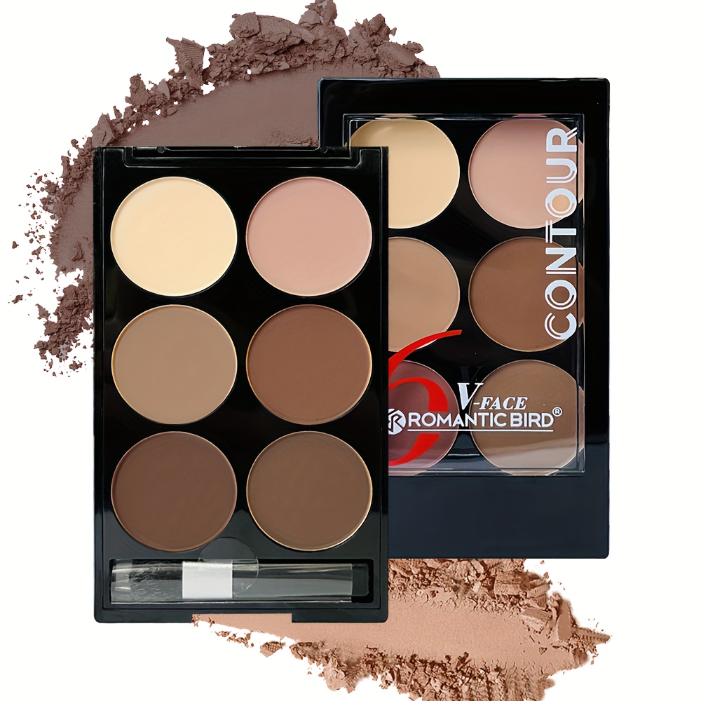 Pó De Sombra Compacto V-FACE 6-Color Matte Contour