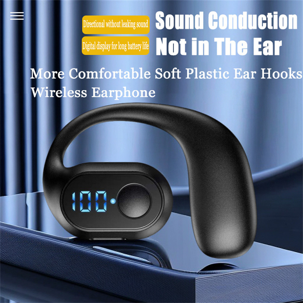 Fones de ouvido sem fio Bluetooth 5.3, fones de ouvido de um único ouvido, com bateria de ultra longa duração, fones de