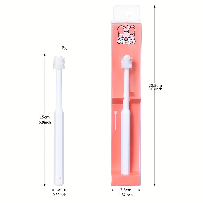  Escova de Dentes com Ponta de Silicone para Cães e Gatos, Suprimentos para Higiene Bucal de Animais, Produto para Saúde
