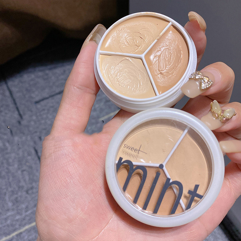 Corretivo De Três Cores Para Cobrir Pontos , Marcas De Acne E Círculos Escuros SWEET MINT ...