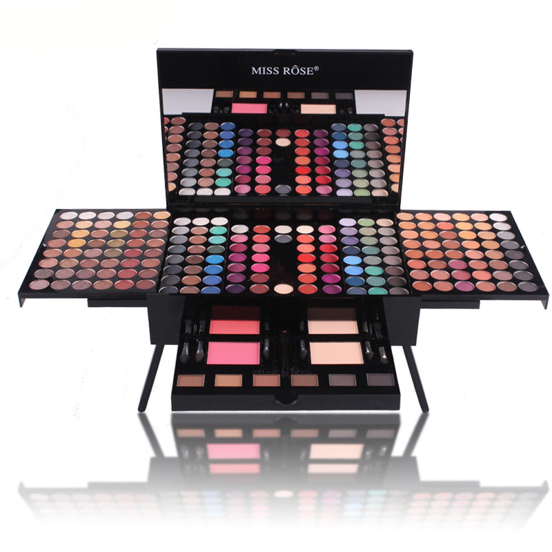 Imagem Estojo de maquiagem 180 Cores Estojo de maquiagem Eyeshadow Blush Contouring Set