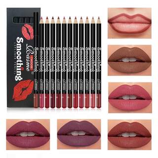 Lipliner 12 Cores Contorno Formato Labial À Prova D'água Durável Copo Antiaderente Batom …