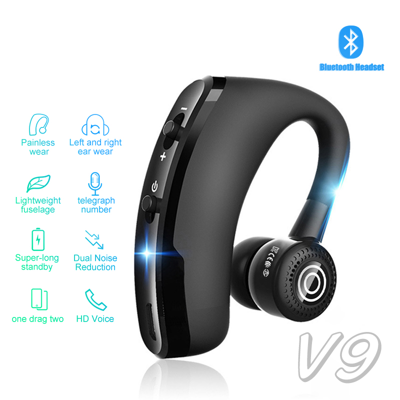 V9 Fones De Ouvido Bluetooth 5.0 Fone Sem Fio Controle Voz Música Com Cancelamento Ruído Para Uso Diário