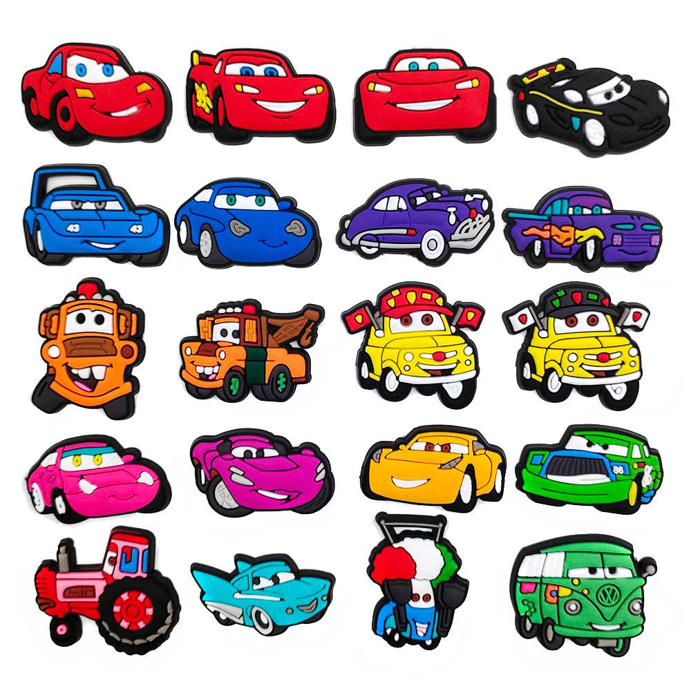 Novo conjunto de 20 peças de Charms de Sapato em Cartoon – Acessórios divertidos para Crocs e Sapatos de Jardim,