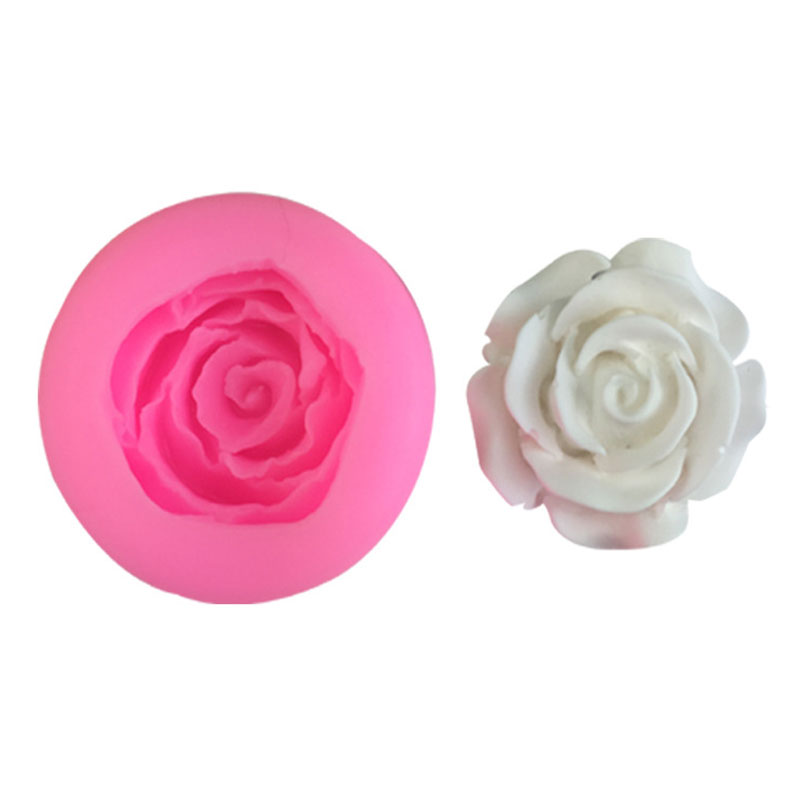 Flor flor rosa silicone 3d bolo molde fondant sabão cupcake geléia doces chocolate decoração ferramenta de cozimento moldes