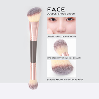 Escova de Maquiagem Blush Brown Double-Headed FINDCOLO para Blush e Manchas em Oferta na Shopee