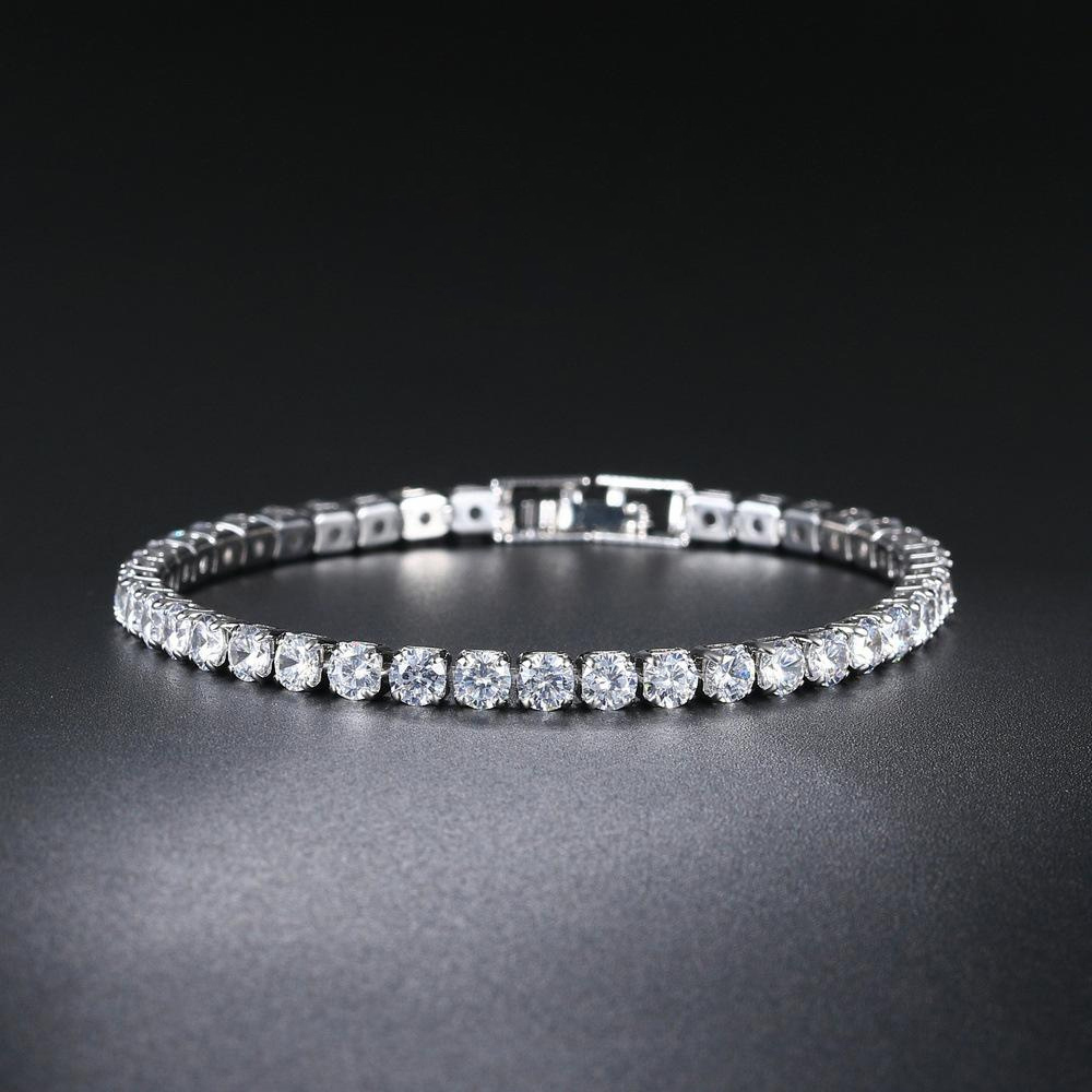 Pulseira de tênis masculina e feminina, melhor presente para festa de namorado e namorada