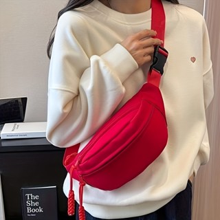 2025 Trendy Crossbody Sling Bag Pacote De Cintura De Lona Casual Feminina Para Esportes E ...