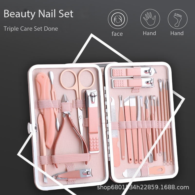 PCs Conjunto De Manicure Inoxidável Clippers Kit De Unhas Tesoura De Corte Ferramentas De Pedicure