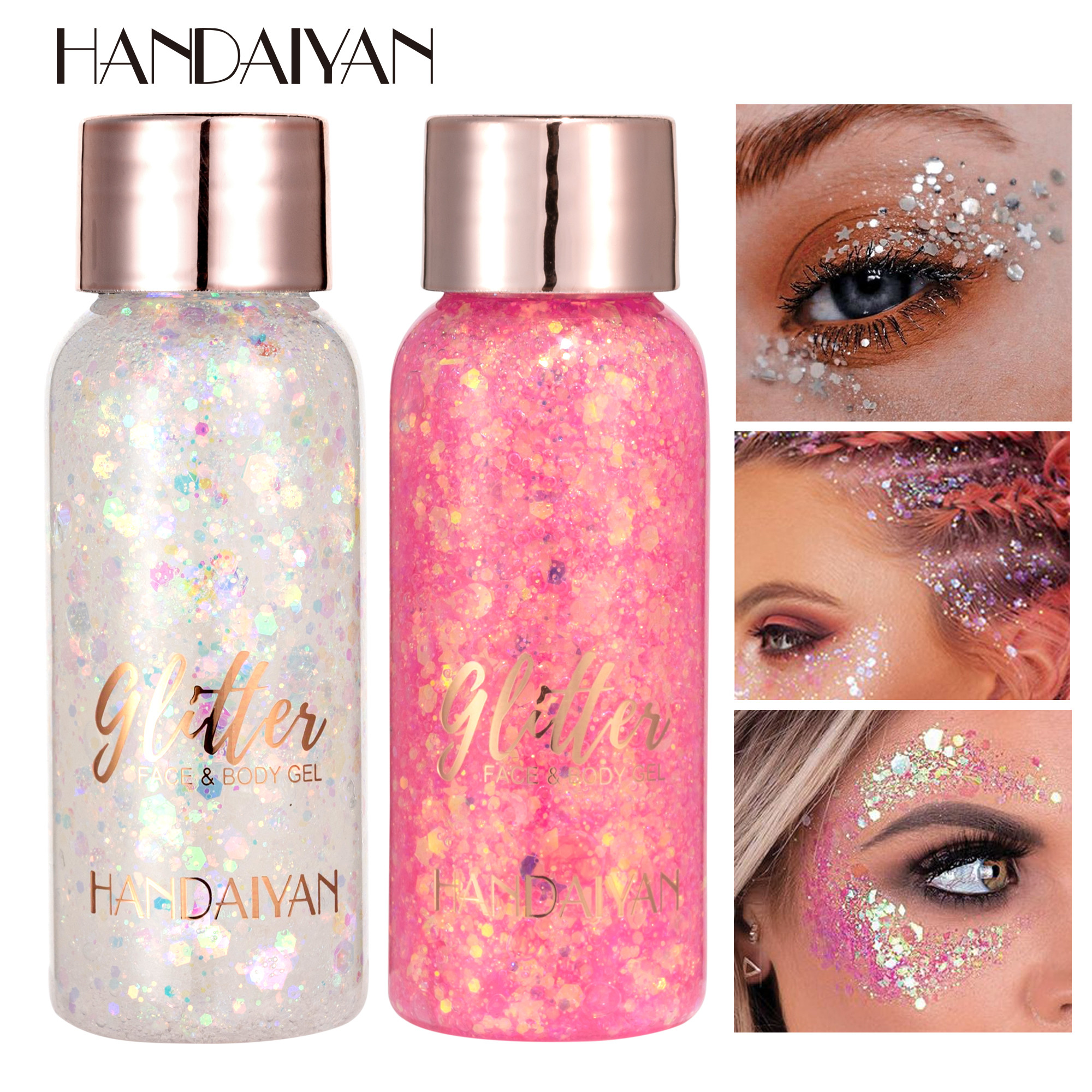 Glitter Eyeshadow Liquid Eyeshadow Liquid Girl Face Stage Dazzling Maquiagem Gel Escama de Sereia Sequências Líquidas