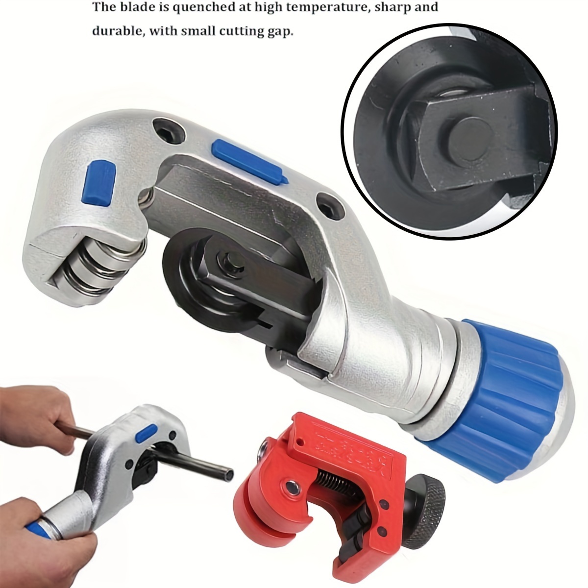  Ferramenta de corte de tubo (4-32mm), cortador de tubo de metal resistente com ferramenta de rebarbação, rebarbador de