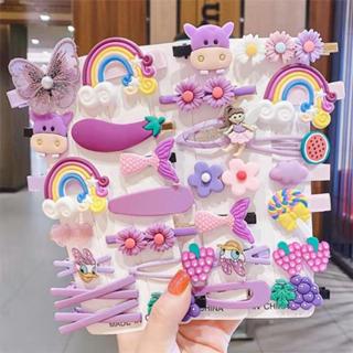 14 Pçs Verão Crianças Grampos De Cabelo Conjunto-Estilo Coreano Flor & Girassol , Bonito P...