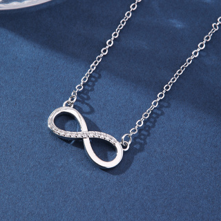 Colar Com Pingente De Símbolo Infinito Zircônia Elegante Letra'8 Joias Para Mulheres em Oferta na Shopee