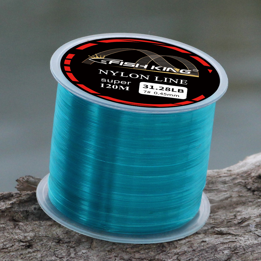 FTK 1pc Linha de Pesca Azul 120 m Nylon Corda - Linha de Pesca Monofilamento 2,45 kg-15,6 kg Acessórios de Pesca no Mar
