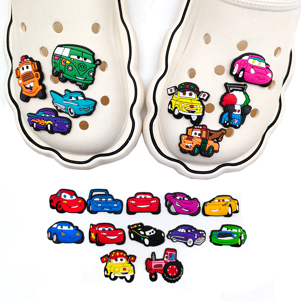 Conjunto de 20 peças de Charms de Sapato de Desenho Animado – Acessórios Divertidos para Crocs e Calçados de Jardim,