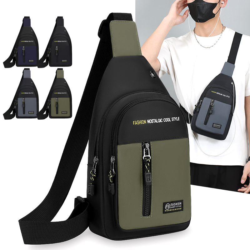 Nova Bolsa de Peito Casual Masculina Multifuncional – Versátil Mochila Sling para Uso Diário