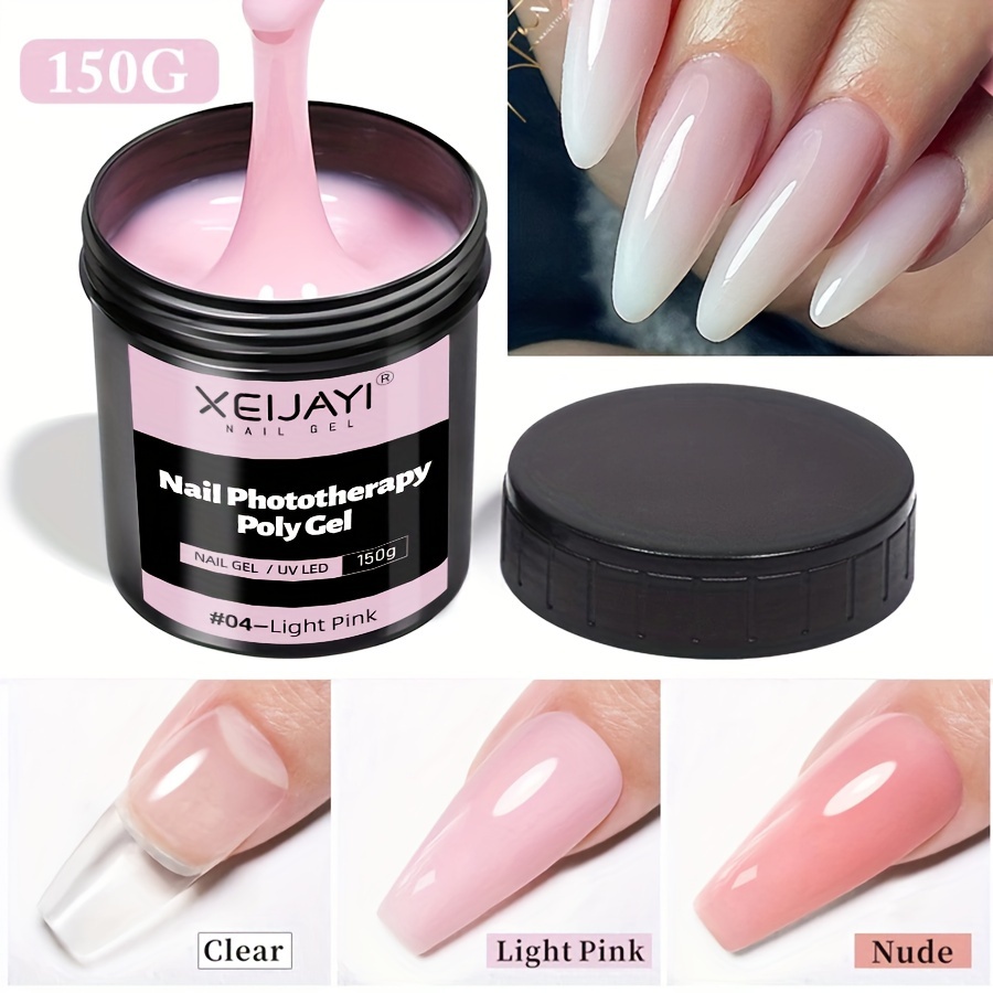 XEIJAYI 1 Peça 150g Poly Nail Gel UV LED Curado Construtor Para Unhas Acrílico Cristal Extensão De