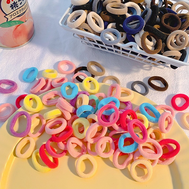 100 Peças Laços De Cabelo Sem Emaranhado Para Crianças , Tiaras Macias Costura Meninas E Bebês , Conjunto De Acessórios