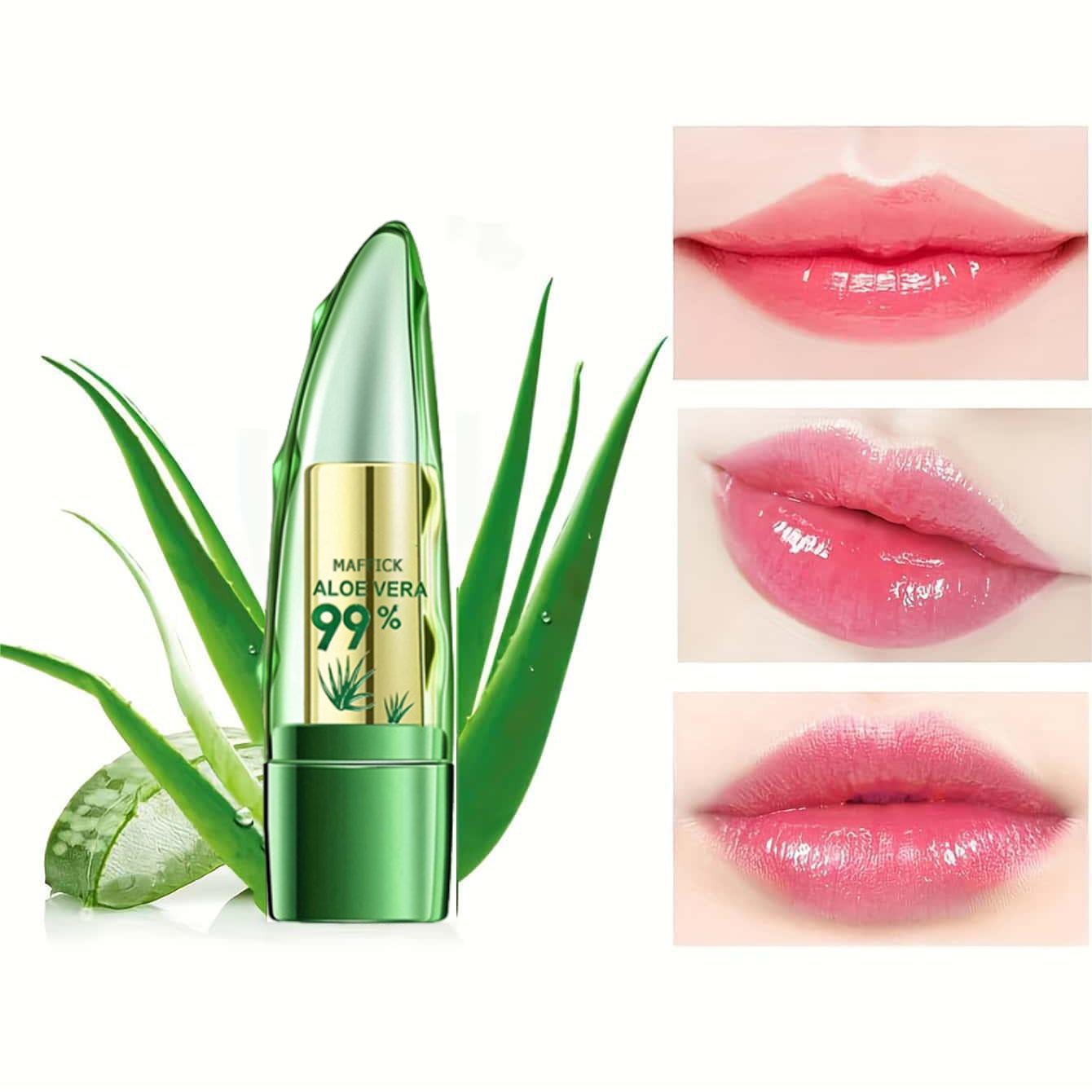 Batom que muda de cor de Aloe Vera Aloe Vera Hidratante que muda de temperatura de longa duração