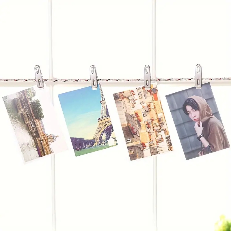 Conjunto De Prendedores De Roupa De Aço Inoxidável , 20 Peças , Resistente , Meta Clip , Para Pendurar Meias , Roupas , em Oferta na Shopee