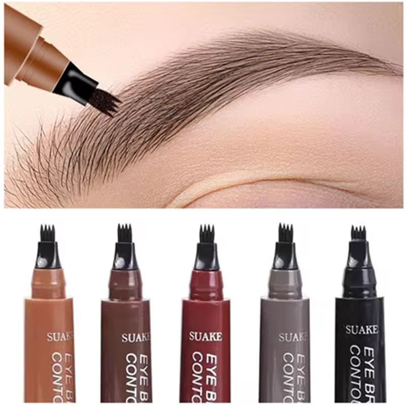 Imagem Lápis Para Sobrancelhas Líquido À Prova D'água 5 Cores Opcional Maquiagem Durável natural D'água Vitalidade Fixa