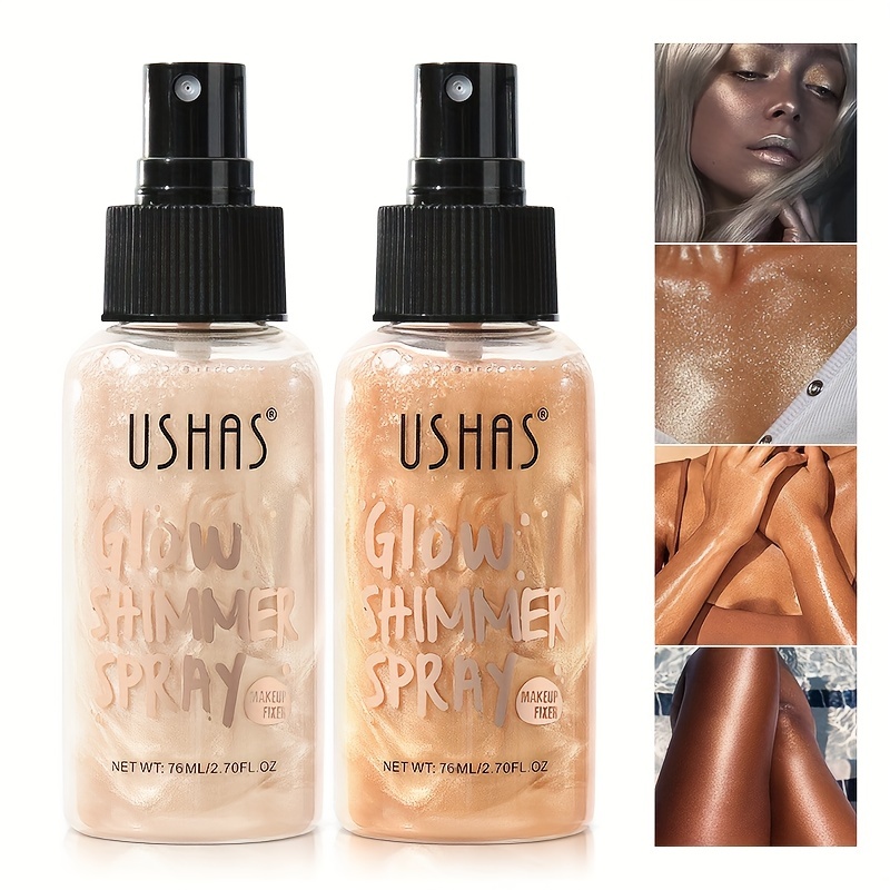 Ushas Pearl Full Body High Gloss Paleta de Brilho Sequências de Lantejoulas Maquiagem Brilhante Cosméticos Iluminadores