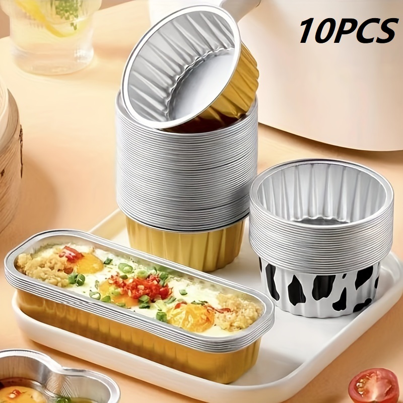 Novo Novo 10PCS Tigela de Papel Alumínio Especial para Air Fryer Reutilizável Caixa de Papel Alumínio para Forno