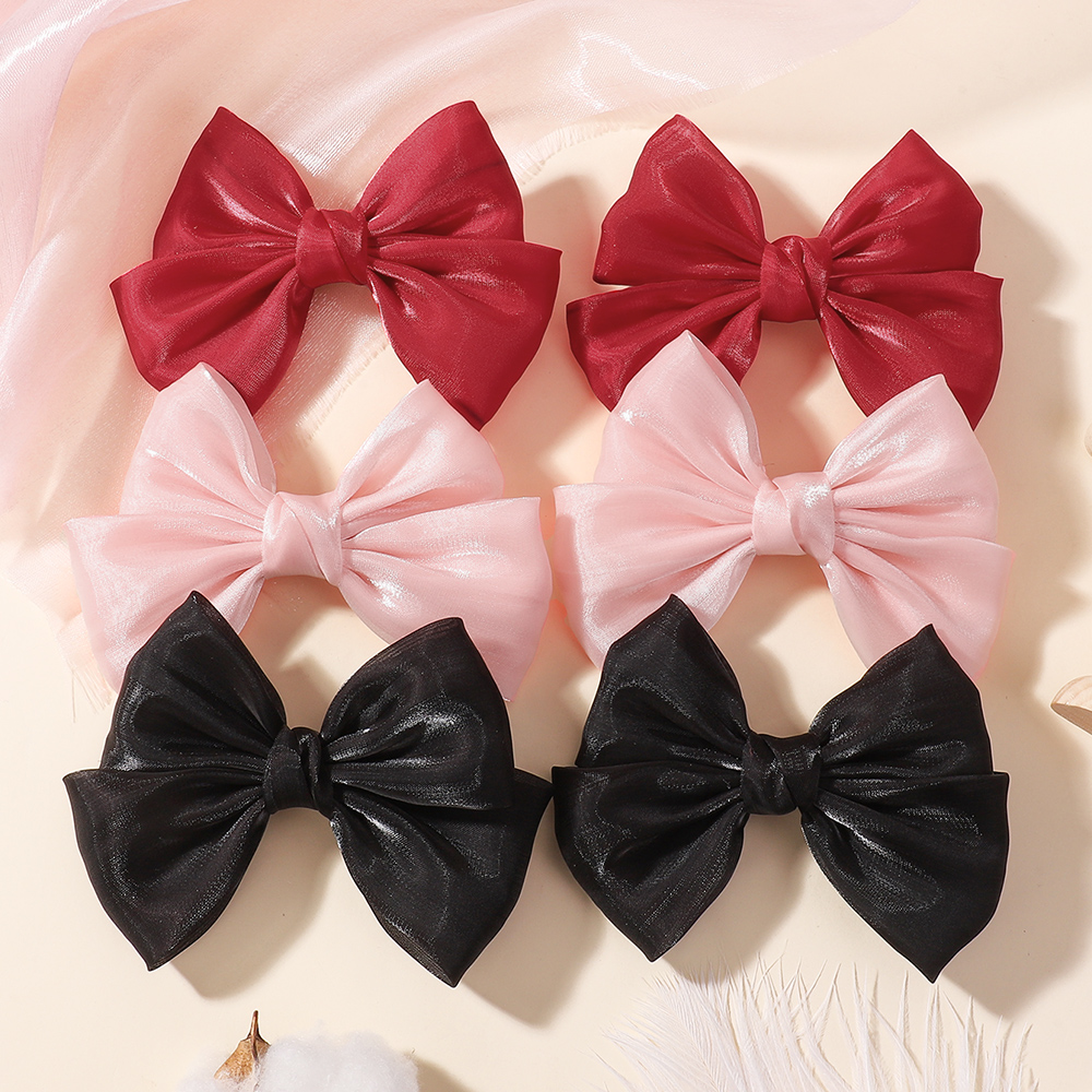 2 Pçs Bonito Organza Arco Bebê Meninas Grampos De Cabelo Doce Crianças Presilhas Princesa Acessórios Para O Presente