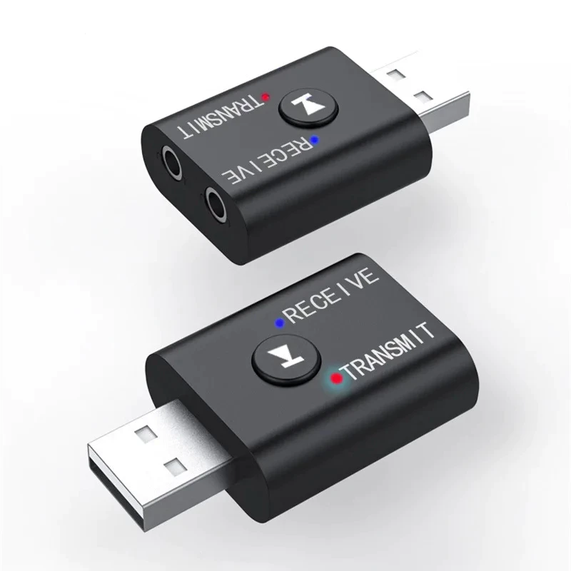 Novo Receptor Transmissor de Áudio Bluetooth 5.0 Adaptador Sem Fio 3.5MM AUX RCA USB para Kit de Carro e Alto-falante