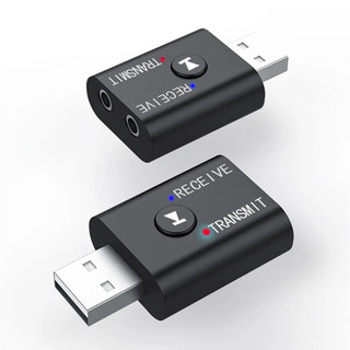 Novo Receptor Transmissor de Áudio Bluetooth 5.0 Adaptador Sem Fio 3.5MM AUX RCA USB para Kit de Carro e Alto-falante