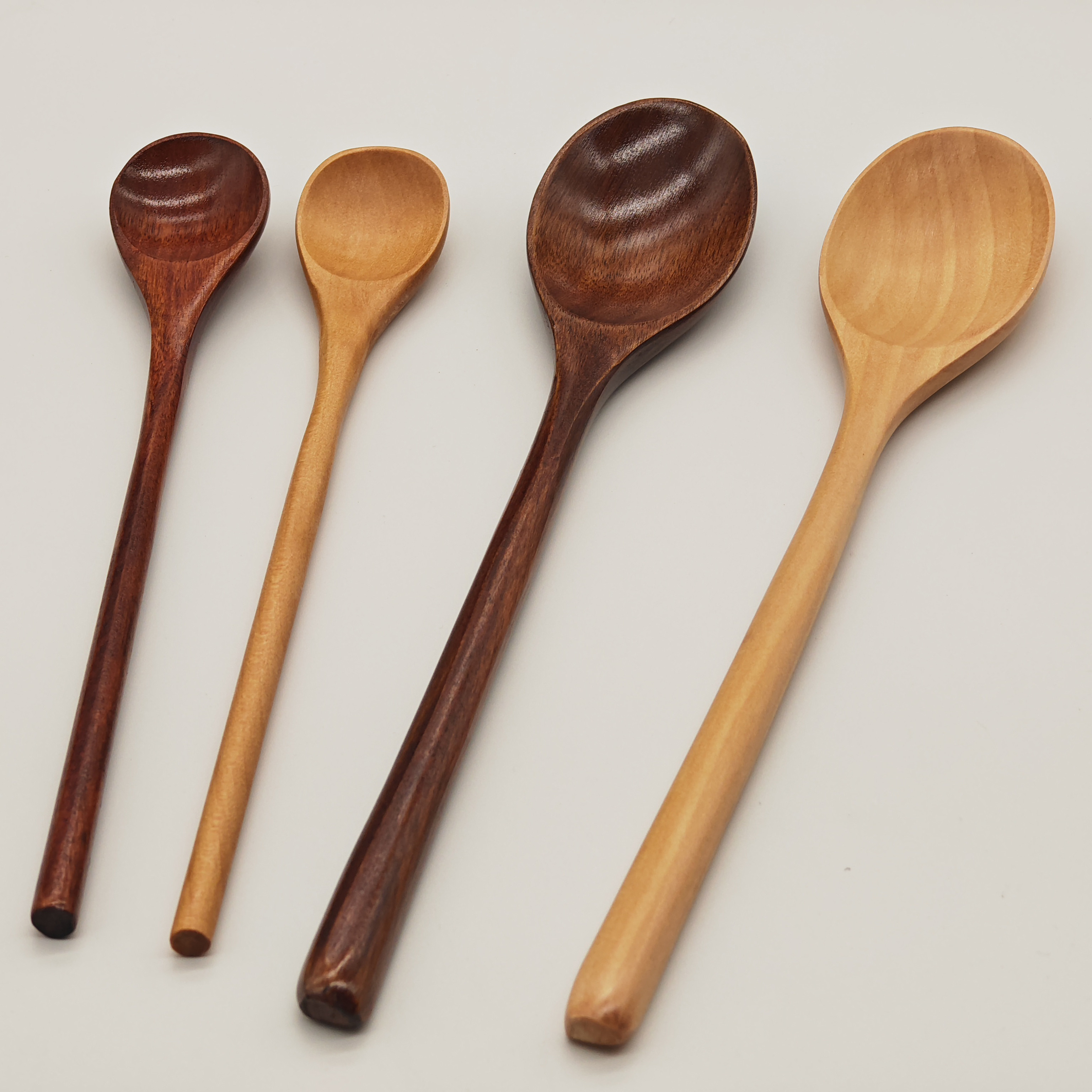 Nova Colher de Madeira de Cabo Longo para Cozinha - Utensílio para Misturar Sopa, Mel e Café
