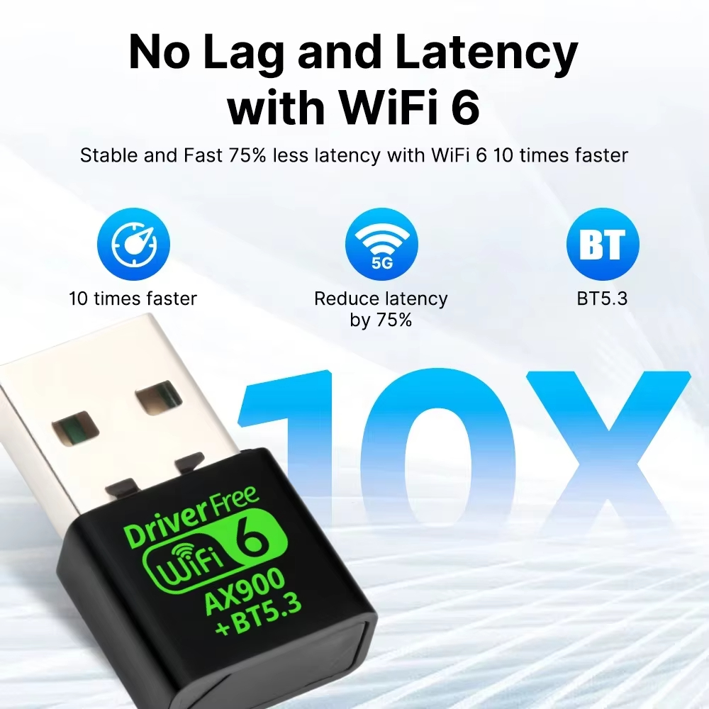 Adaptador USB WiFi 5 Trendy New New 2 em 1 de Rede Sem Fio 600Mbps Bluetooth Adapter Receptor 2.4/5GHz para PC