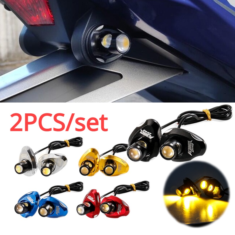 2 Pçs Motocicleta Mini LED Luzes De Sinal Lateral Indicador Universal Para Yamaha LC Y15 Y16 R15 R25 & Honda ADV RS150