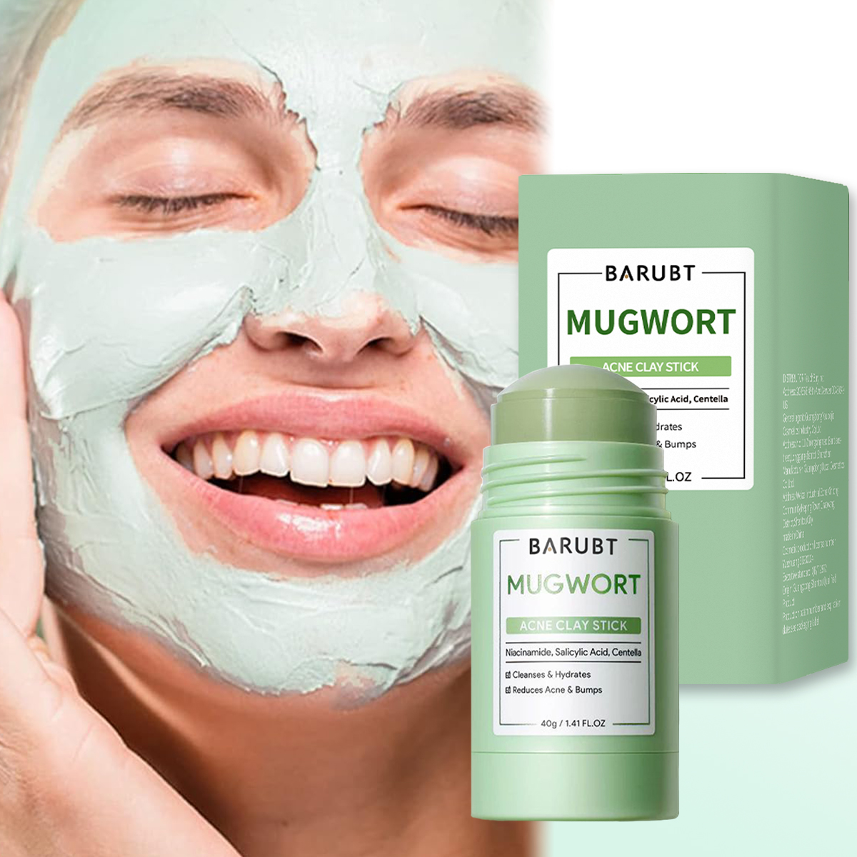 Haste De Filme De Lama De Artemísia , Limpeza Profunda , Reparação Suave De Cravos , Tratamento Facial , Máscara De Apli em Oferta na Shopee