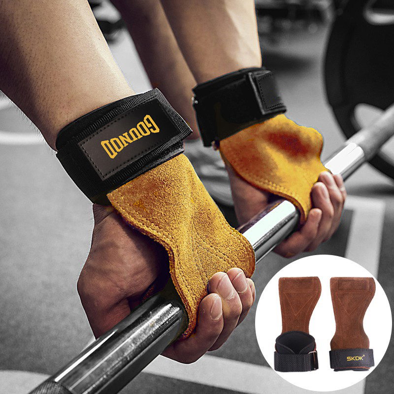 Apertos De Levantamento De Peso De Couro Luvas De Ginástica Anti-Skid Ginásio Fitness Crossfit Equipamento De Treinament