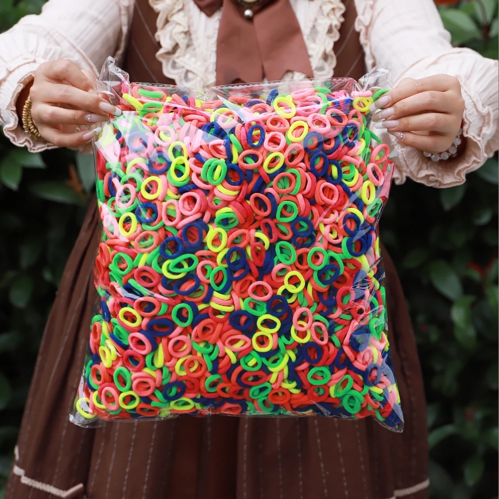 Lovito Acessórios para Cabelo Elásticos de Cabelo Simples 300 Peças/caixa 04 Acessórios para cabelo LFASCS705 em Oferta na Shopee