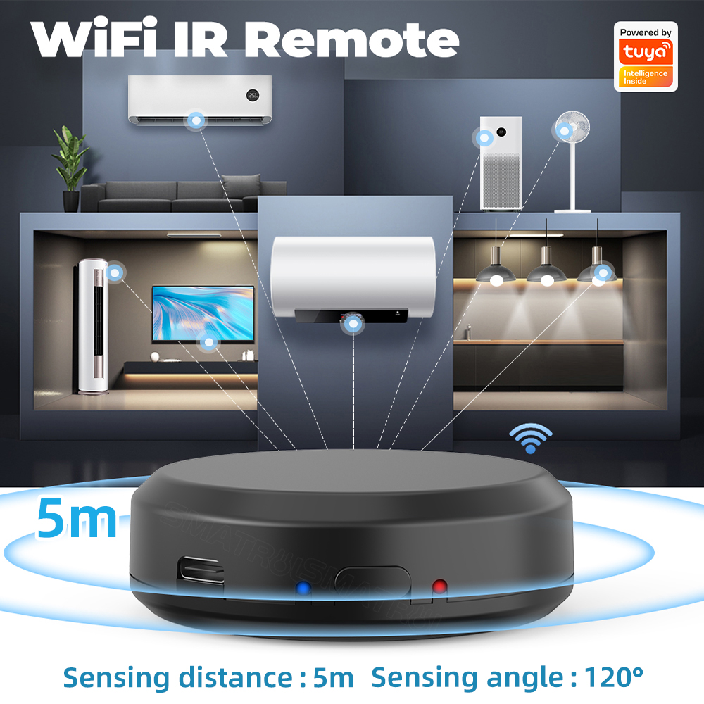 Novo Controle Remoto Smart IR SMATRUL, Blaster IR WiFi Universal, Hub Repetidor para Alexa APP Tuya.