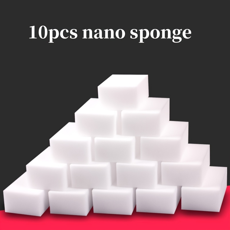 Nano Esponja Pano de Lavar Louça, 50Pcs Algodão Mágico, Limpeza Eficiente de Sapatos, Bloco de Escova para Limpeza de