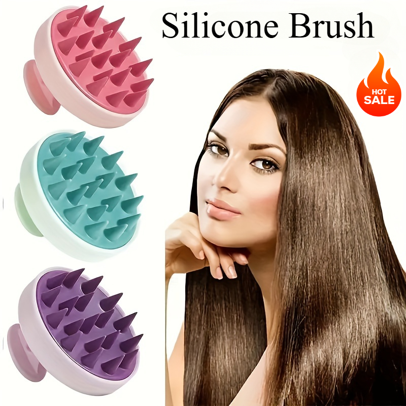 1Pc Shampoo Massagem Escova De Cabelo Pente De Banho Macio Multi-Cor Desembaraçar