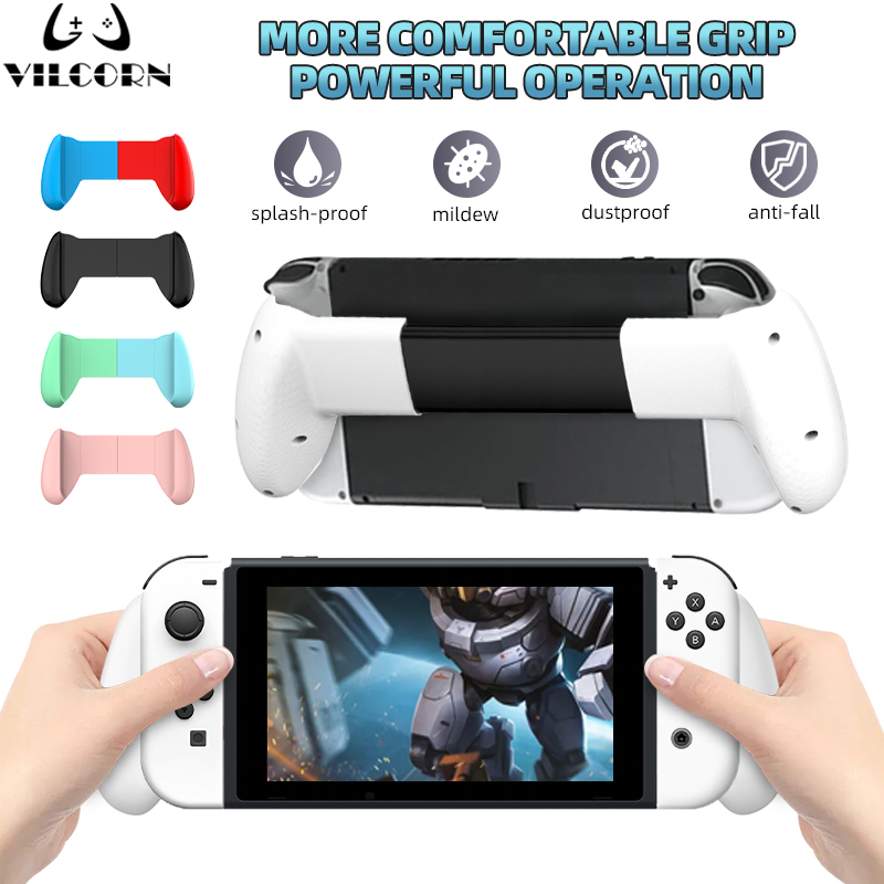 Suporte de Mão com Grip Protetor para Nintendo Switch/Lite/OLED, Cabo Telescópico para Celular