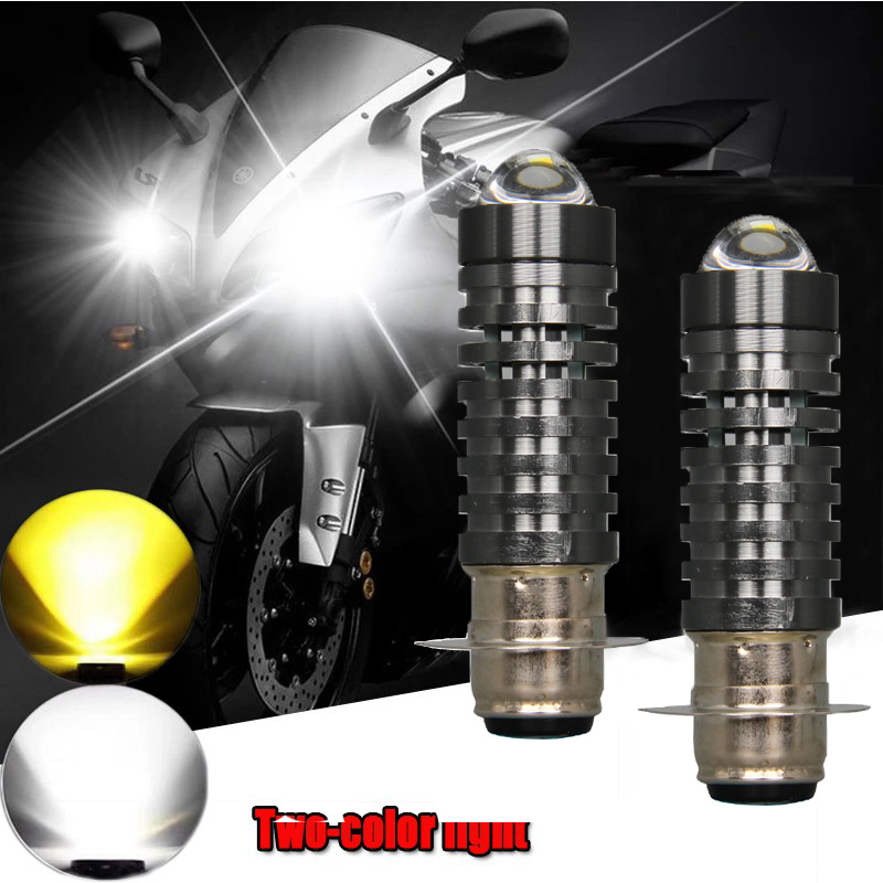 Lâmpadas Duplas Universais Para Faróis De Moto AC/DC 12-80V | P15D H6 PX15D M5 T19 LED Neblina De Feixe Alto/Baixo